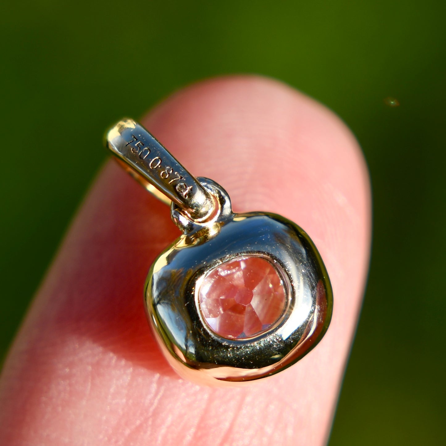 0.87 ct old mine cut diamond pendant