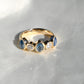 Installment 4/5 for C.- 0.33ct old European cut diamond and sapphire cabochon five stone ring