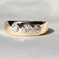 Vintage 0.38 ct old European cut diamond band ring