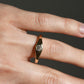 0.31 ct old European cut diamond solitaire band ring