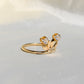 0.24 ct old European cut diamond double flower ring