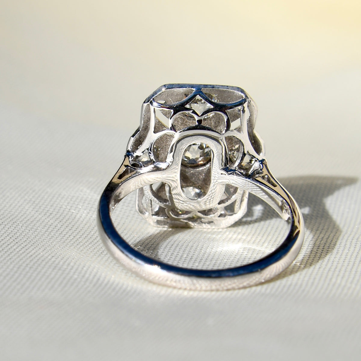 Antique Art déco 0.95 ct old European cut diamond ring