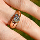 Antique 0.65 ct old mine cut diamond band ring