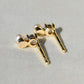 0.24 ct old European cut diamond and pearl stud earrings