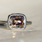 2.17 ct old mine cut diamond solitaire ring