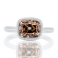 2.17 ct old mine cut diamond solitaire ring
