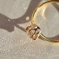 Installment 4/4 for S.- 0.61ct old European cut diamond curved solitaire ring + size 7.5