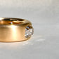 1.67 ct elongated old mine cut diamond band ring