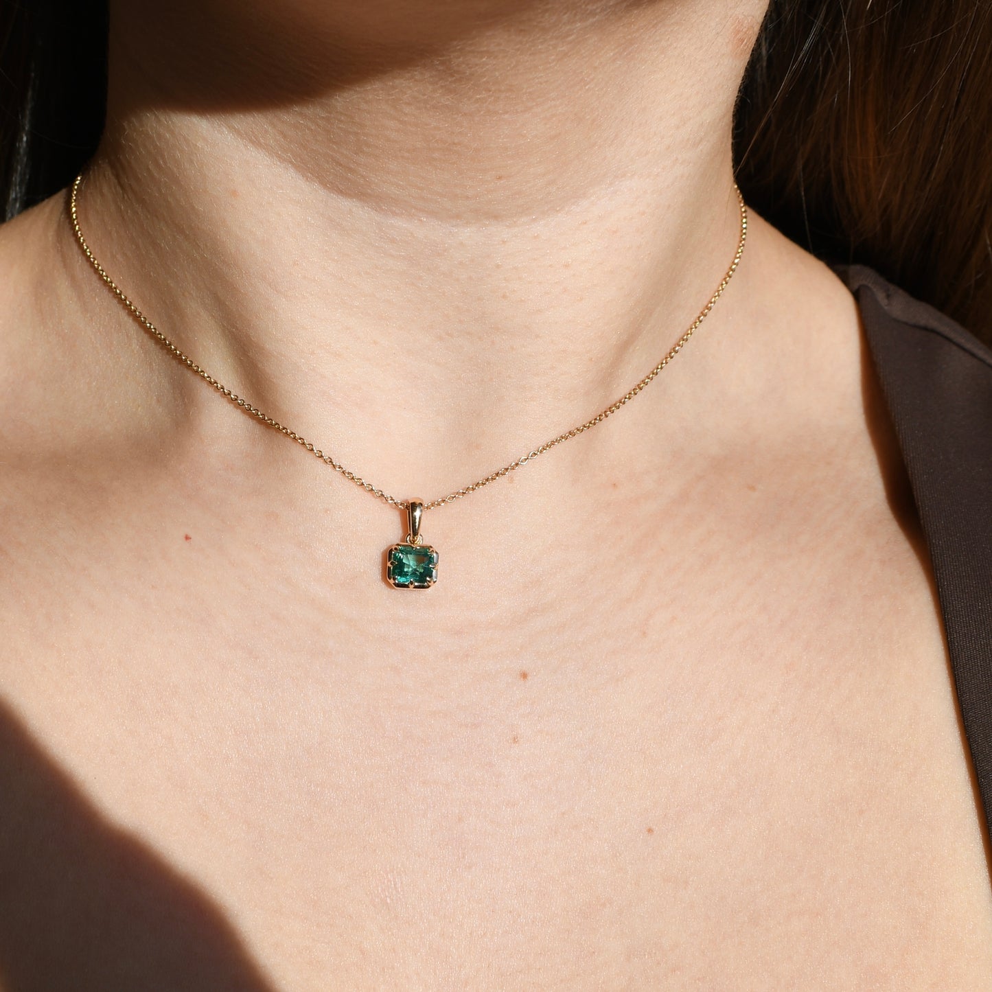0.80 ct Colombian emerald pendant