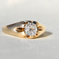 Antique 0.63 ct old mine cut diamond solitaire ring
