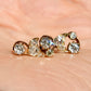 0.84 ct old mine cut diamond swirl stud earrings