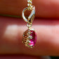 0.93 ct ruby tulip pendant