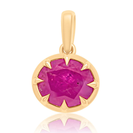 5.45 ct oval ruby pendant