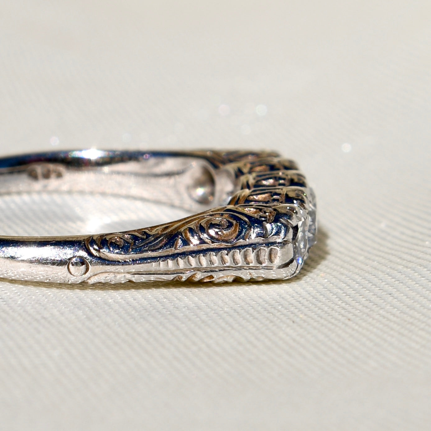 Antique 0.42 ct old European cut diamond five stone ring