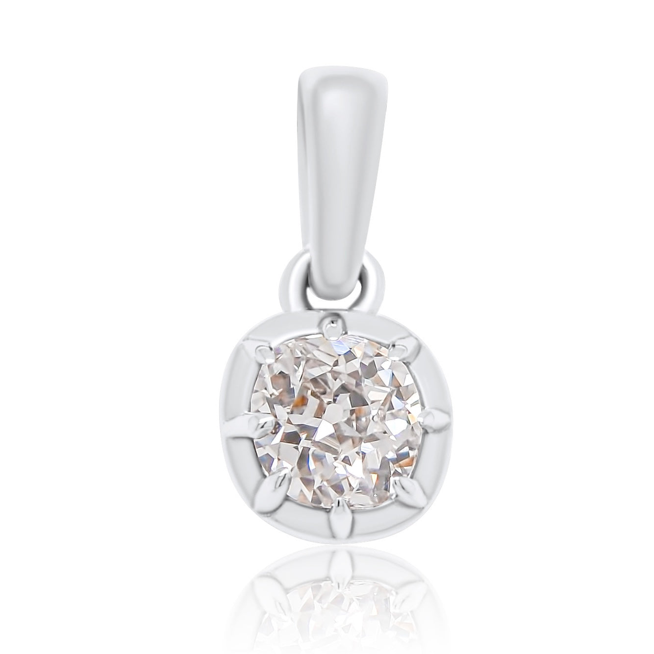 0.32 ct old mine cut diamond pendant