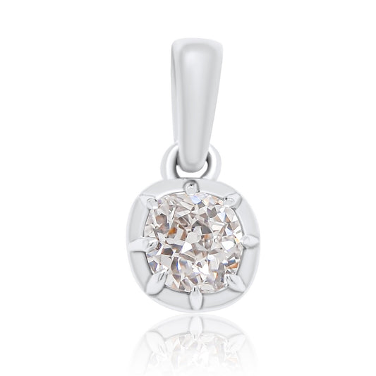 0.32 ct old mine cut diamond pendant