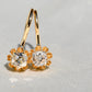 Antique 0.44 ct old mine cut diamond buttercup earrings