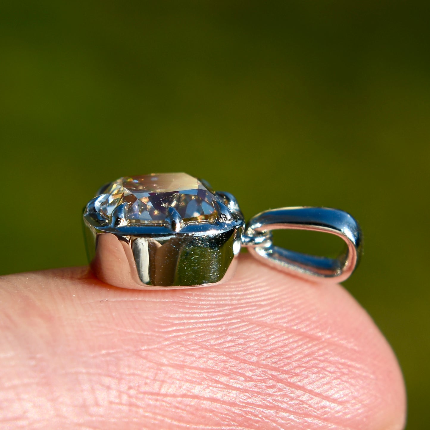 1.50 ct old mine cut diamond pendant