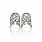0.20 ct old European and rose cut diamond ghost stud earrings