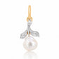 Natural saltwater pearl and rose cut diamond pendant