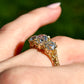 1.62 ct old mine and old European cut diamond three stone ring