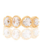 1.30 ct rose cut diamond four stone band ring