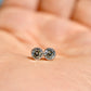 0.34 ct old European cut diamond stud earrings