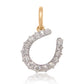 Antique 0.60 ct old European cut diamond horseshoe pendant