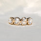 1.30 ct rose cut diamond four stone band ring