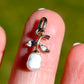 Natural saltwater baroque pearl and rose cut diamond pendant