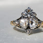 Installment 1/9 - Antique Georgian rose cut diamond double heart ring, 18th century