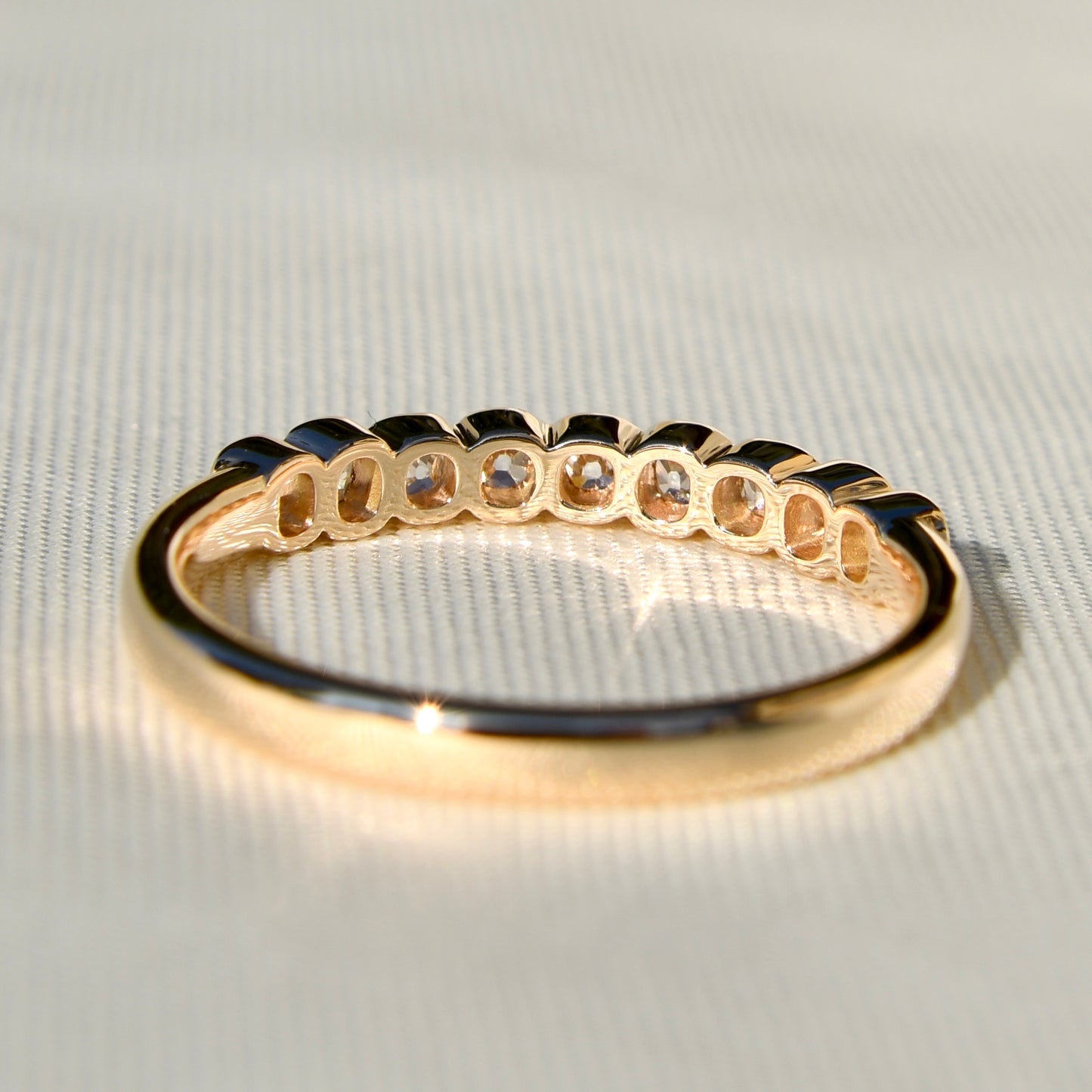 Installment 4/6 - 0.50 ct peruzzi cut diamond band ring