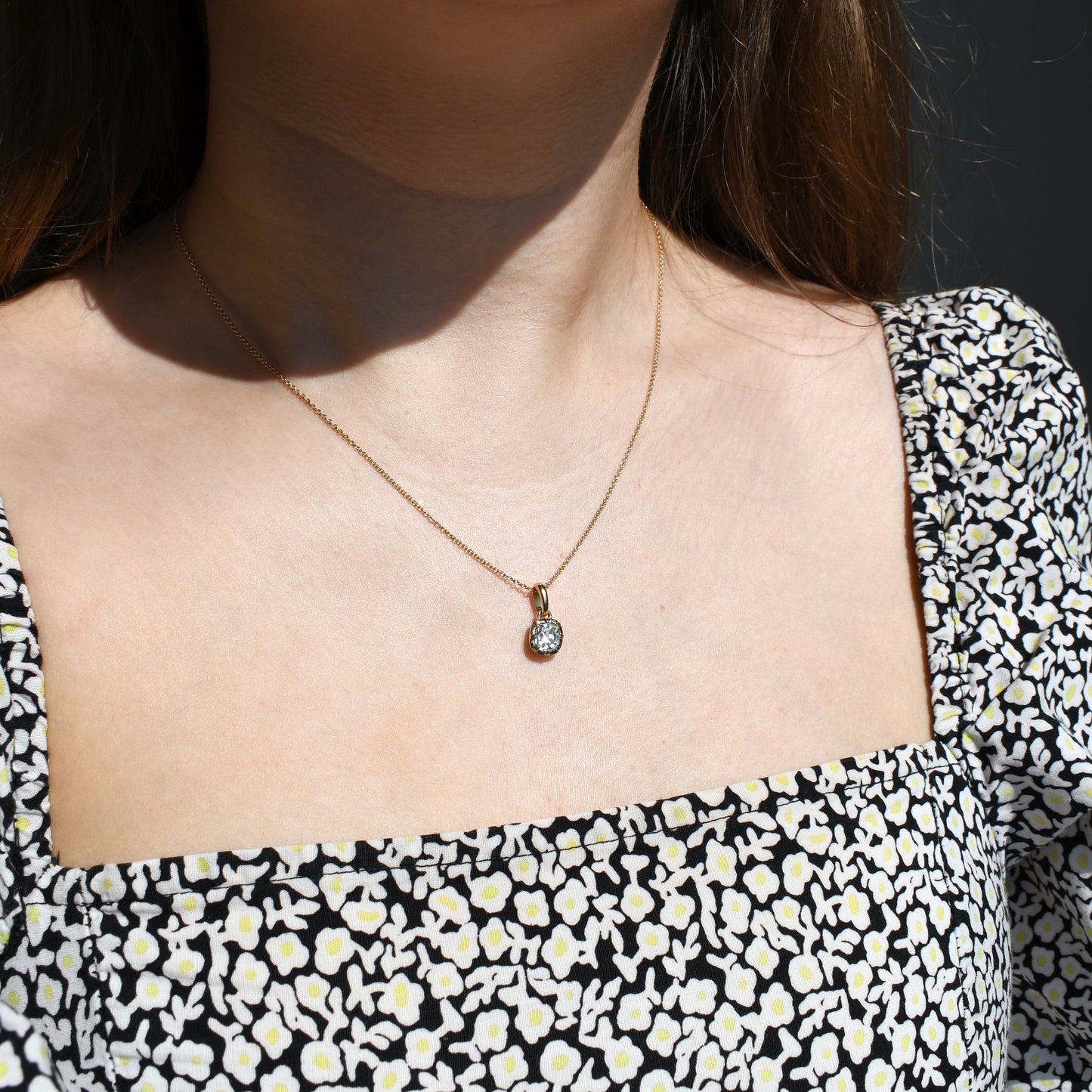 Installment 4/9 - 1.17 ct old mine cut diamond pendant