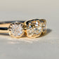 0.86 ct old mine cut diamond three stone ring