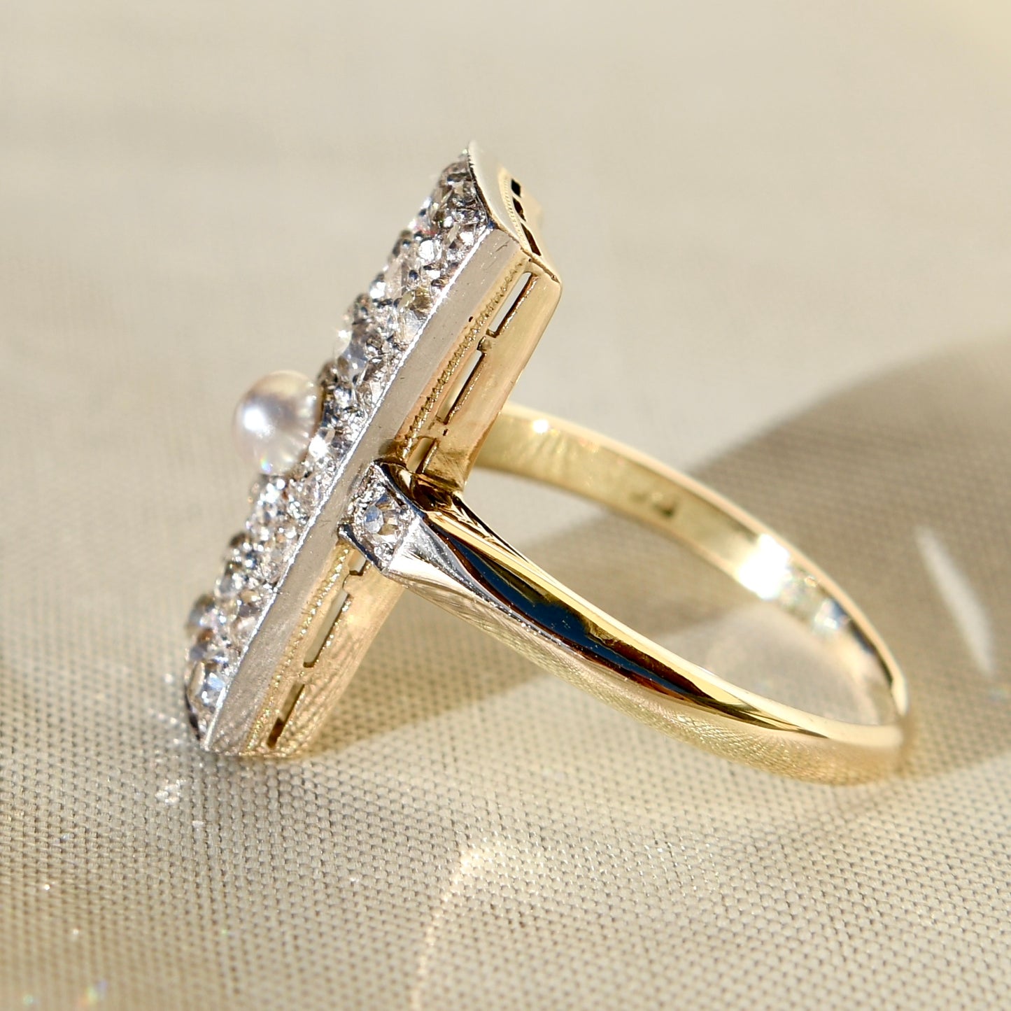 Antique 0.88 ct old European cut diamond cluster ring