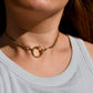Antique 14k yellow gold watch chain, 13.5"