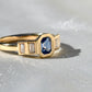 0.61 ct Ceylon sapphire and baguette cut diamond five stone ring