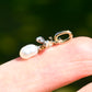 Natural saltwater baroque pearl and rose cut diamond pendant