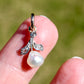 Natural saltwater pearl and rose cut diamond pendant