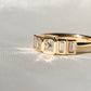 0.23 ct peruzzi and baguette cut diamond five stone ring
