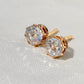 0.92 ct rose cut diamond stud earrings