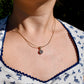 0.80 ct rose cut diamond cluster pendant