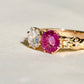 Burmese ruby and brilliant cut diamond Toi et Moi ring