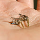 0.20 ct old European and rose cut diamond ghost stud earrings