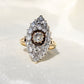 Installment 2/6 - Antique 1.75 ct old mine cut diamond navette ring