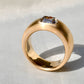 1.67 ct elongated old mine cut diamond band ring