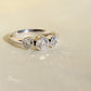 Installment 2/6 - 0.86ct old European cut diamond three stone ring