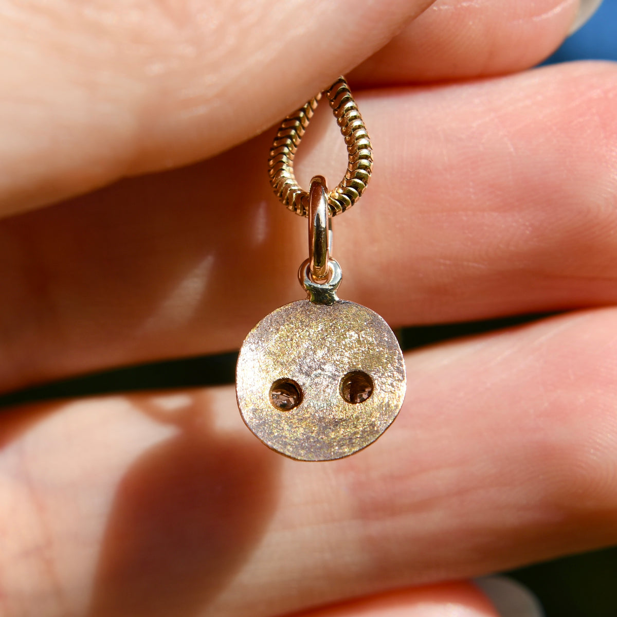 Owl peruzzi cut diamond pendant