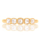 0.52 ct peruzzi cut diamond five stone band ring