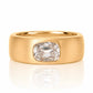 1.67 ct elongated old mine cut diamond band ring